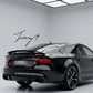 Audi A7 S-Line Facelift 2014–2017 RS7 style rear diffuser gloss black with silver tips
