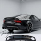 Audi A7 S-Line Facelift 2014–2017 RS7 style rear diffuser gloss black with silver tips
