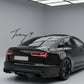 Audi A6 C7 Facelift 2015-2018 RS6 style rear diffuser gloss black with silver tips
