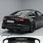 Audi A6 C7 Facelift 2015-2018 RS6 style rear diffuser gloss black with silver tips
