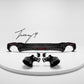 Audi A7 S7 4K8 (2019+) RS7 look rear diffuser gloss black with black tips
