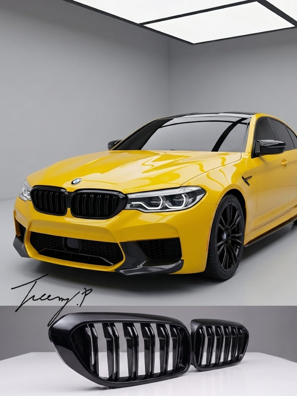 Gloss black kidney grille for BMW F90 M5 and G30 5 Series M Sport front styling upgrade
