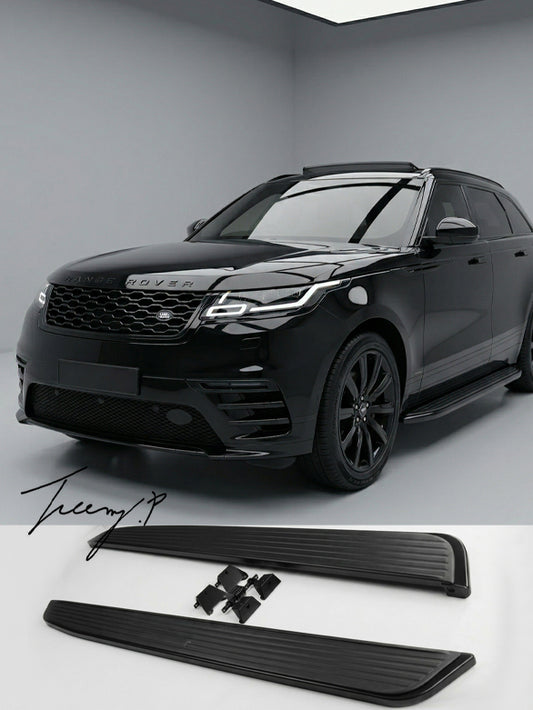 Range Rover Velar black side steps all black stealth running boards 2017 and newer
