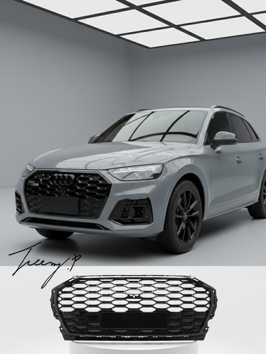 Audi Q5 SQ5 80A (2021+) RSQ5 look gloss black honeycomb front grille OEM fit

