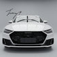 Audi A7 S7 (2018–2023) RS7 style front grille gloss black honeycomb mesh

