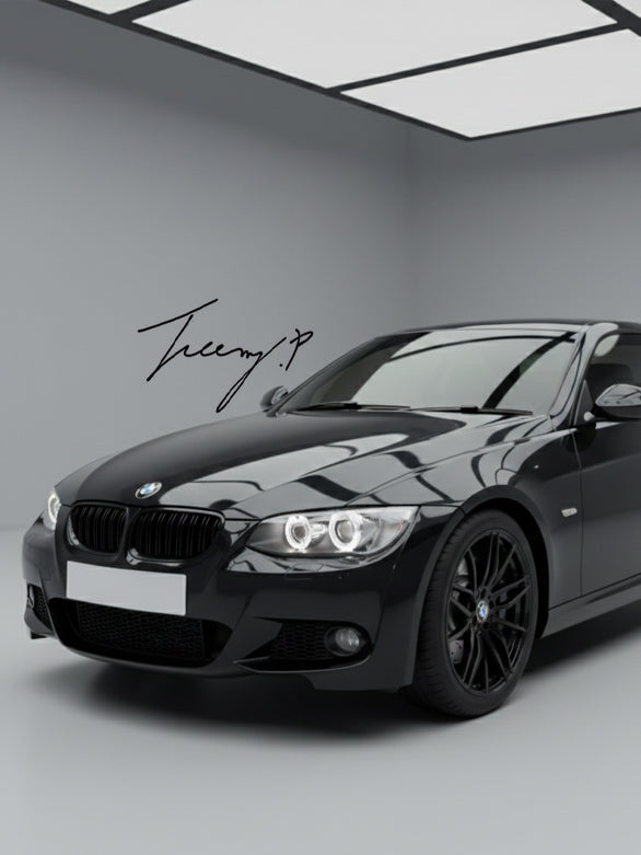 BMW 3 Series E92/E93 Facelift 2010–2013 double slat front grille gloss black OEM fit
