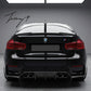 V style carbon look rear diffuser valance for BMW F80 M3 and F82 M4 2015 to 2020
