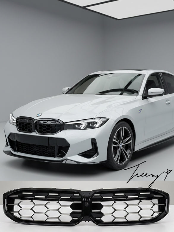 BMW 3 Series G20 G21 LCI gloss black diamond style front grille

