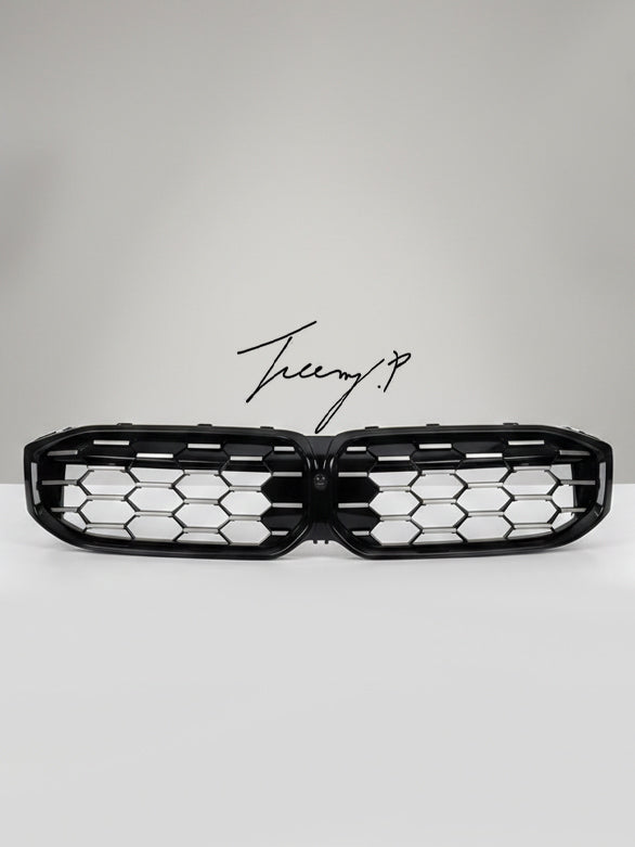 BMW 3 Series G20 G21 LCI gloss black diamond style front grille
