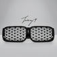 BMW X3 G01 / X4 G02 LCI (2022+) diamond-style front kidney grille gloss black

