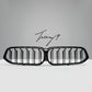 BMW 6 Series G32 GT LCI (2020+) double slat front kidney grilles gloss black OEM fit
