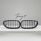 BMW 5 Series E60 (2004–2010) gloss black double slat front kidney grilles
