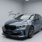 Black front splitter spoiler upgrade for BMW 1 Series F40 sporty bumper styling