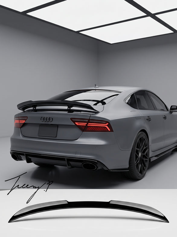 Audi A7 MK1 gloss black rear boot spoiler
