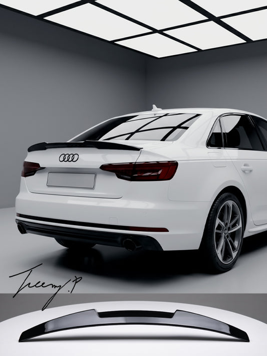 Audi A4 S4 B9 saloon gloss black rear boot trunk spoiler
