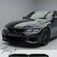 Gloss black full diamond-style front kidney grille installed on a 2019-2022 BMW 3 Series G20 / G21