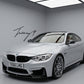 gloss black splitter body kit front lip rear diffuser and spoiler for BMW M3 F80 and M4 F82 F83 2013 to 2018
