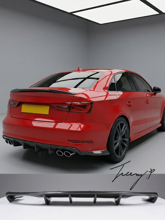 Audi S3 Sportback rear diffuser carbon fibre pre facelift 2013–2016

