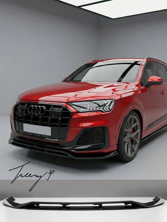 Gloss black front splitter for Audi Q7 S Line 4M 2019 onwards
