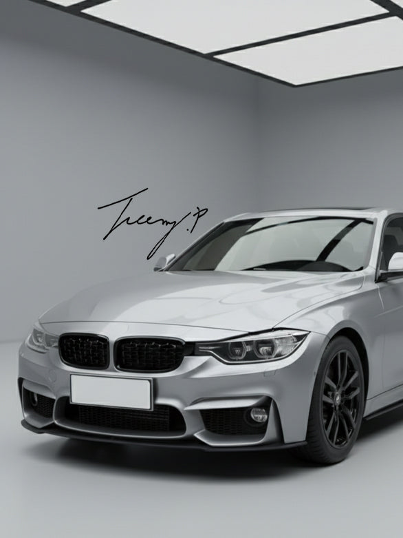 Gloss Black Diamond Kidney Grilles M340 Look Front For BMW 3 Series F30 2012-2019