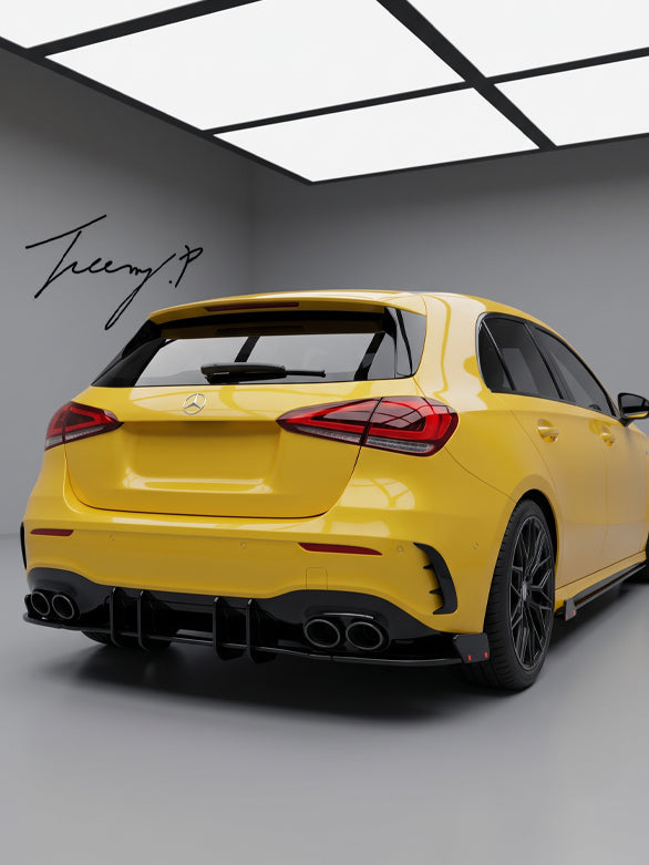 Mercedes A Class W177 rear diffuser splitter
