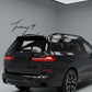 Gloss black body kit with splitter diffuser skirts for BMW X7 G07 2019 to 2023
