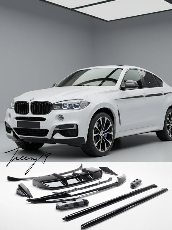 Gloss Black Body Kit M Performance Style Aero Kit For BMW X6 F16 2014-2019