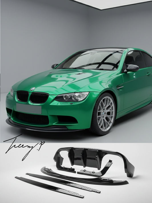 Gloss black M sport rear diffuser for BMW 3 Series E92 E93 M3 2007 to 2011
