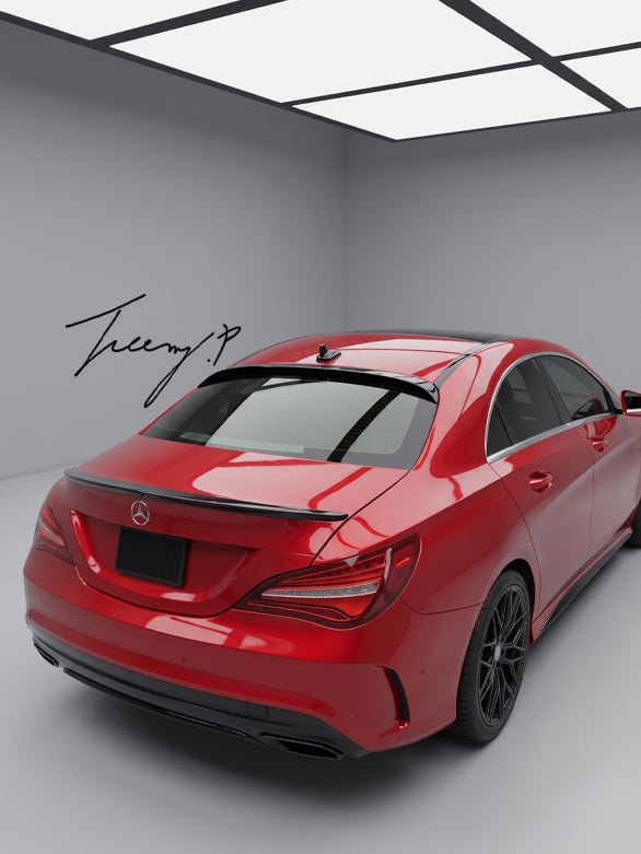 Mercedes CLA C117 gloss black rear boot spoiler
