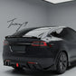 Gloss black body kit with front lip splitter spoiler and skirts for Tesla Model 3 2023 plus
