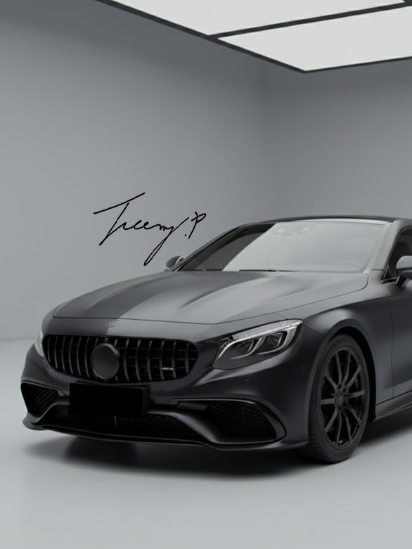 Black Panamericana GT front grille for Mercedes S Class Coupe C217 2014 to 2017
