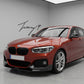 Front lip splitter spoiler body kit installed on a 2015-2018 BMW 1 Series M Sport LCI F20 / F21