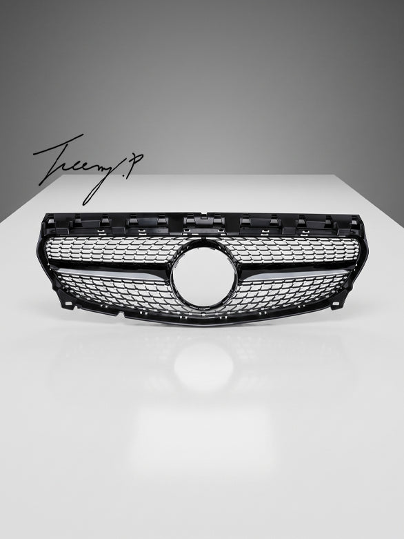 MERCEDES CLA C117 2013 - 2019 GLOSS BLACK DIAMOND STYLE FRONT GRILL GRILLE