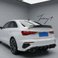 Audi S3 8Y saloon rear PSM high kick ducktail boot spoiler gloss black upgrade 2020+
