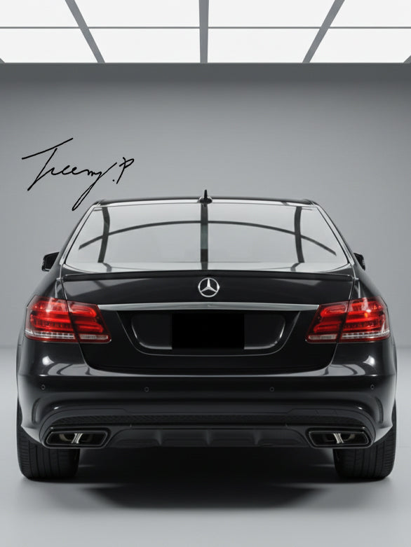 E63 look rear bumper diffuser for Mercedes E Class W212 saloon 2013 to 2016
