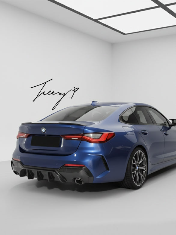 BMW 4 Series G22 G23 carbon style rear diffuser

