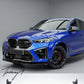 BMW X5M F95 and X6M F96 carbon look front bumper splitter for 2023 and newer models
