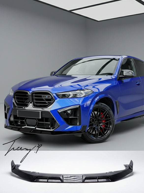 BMW X5M F95 and X6M F96 carbon look front bumper splitter for 2023 and newer models
