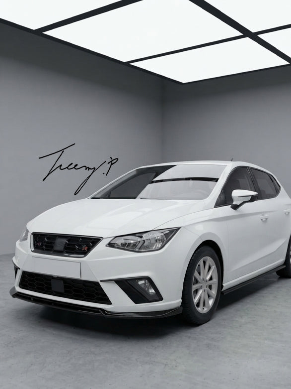 SEAT Ibiza Mk5 6F 2018 gloss black front splitter spoiler lip