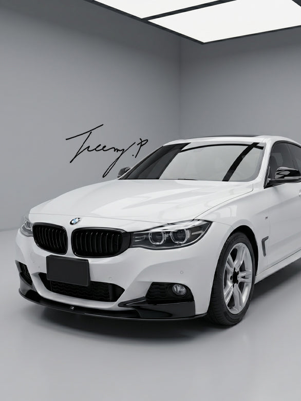 gloss black M Performance front lip splitter for BMW 3 Series F34 GT Gran Turismo 2013 to 2019
