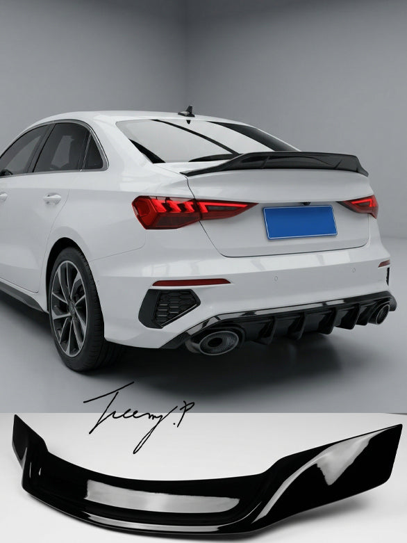 Audi S3 8Y saloon rear PSM high kick ducktail boot spoiler gloss black upgrade 2020+
