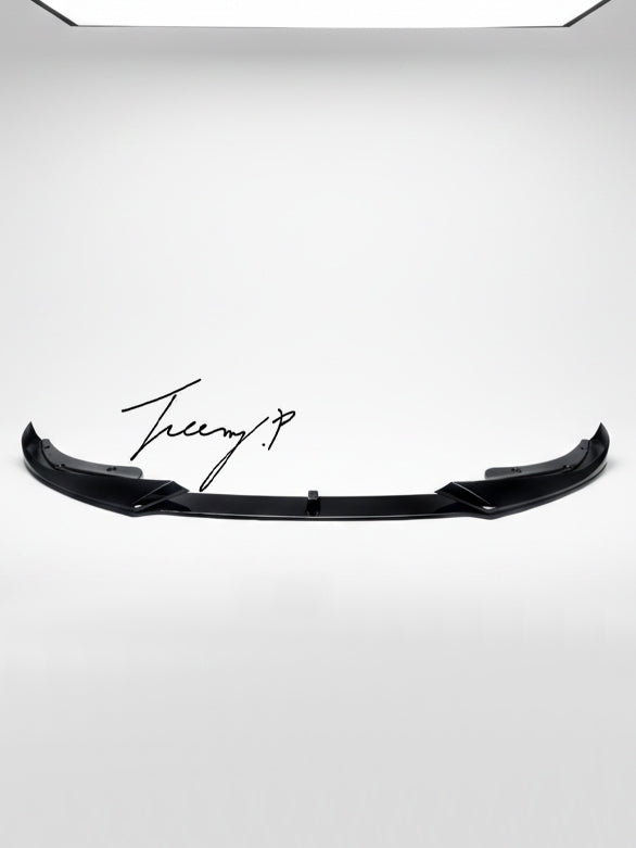 BMW 4 Series G22 G23 M Sport gloss black front lip splitter 2020 to 2023
