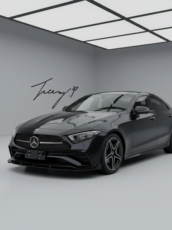 Mercedes CLS C257 facelift gloss black front splitter lip 2020 and newer
