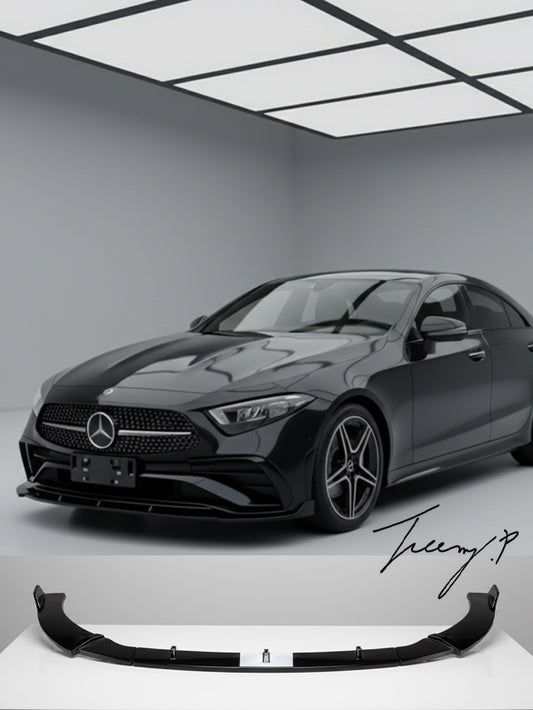 Mercedes CLS C257 facelift gloss black front splitter lip 2020 and newer
