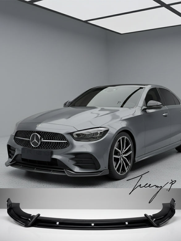Mercedes CLE C236 gloss black three piece front bumper splitter 2024 to 2025
