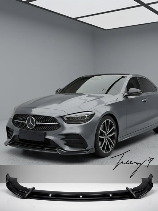 Mercedes CLE C236 gloss black three piece front bumper splitter 2024 to 2025

