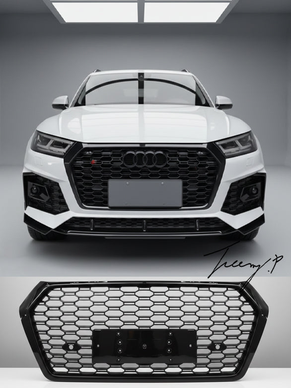 Audi Q5 80A FY RS style honeycomb gloss black front grille 2017 to 2020
