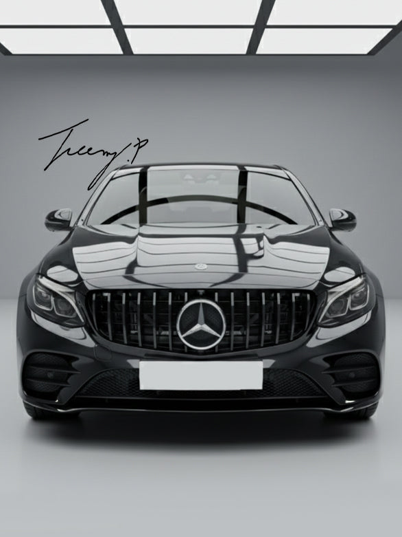 Mercedes GLC Class W253 gloss black Panamericana style front grille 2019 to 2022

