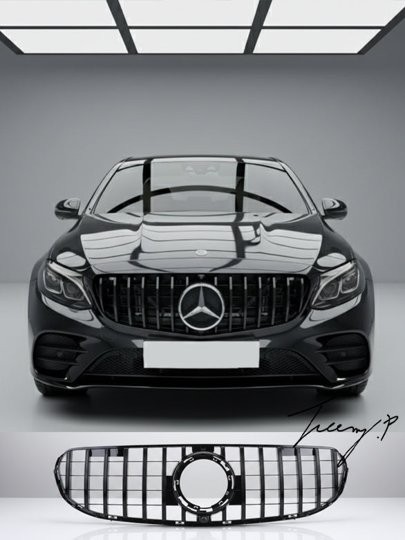 Mercedes GLC Class W253 gloss black Panamericana style front grille 2019 to 2022
