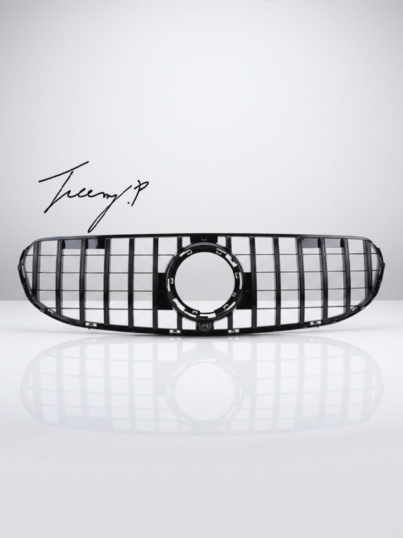 Mercedes GLC Class W253 gloss black Panamericana style front grille 2019 to 2022
